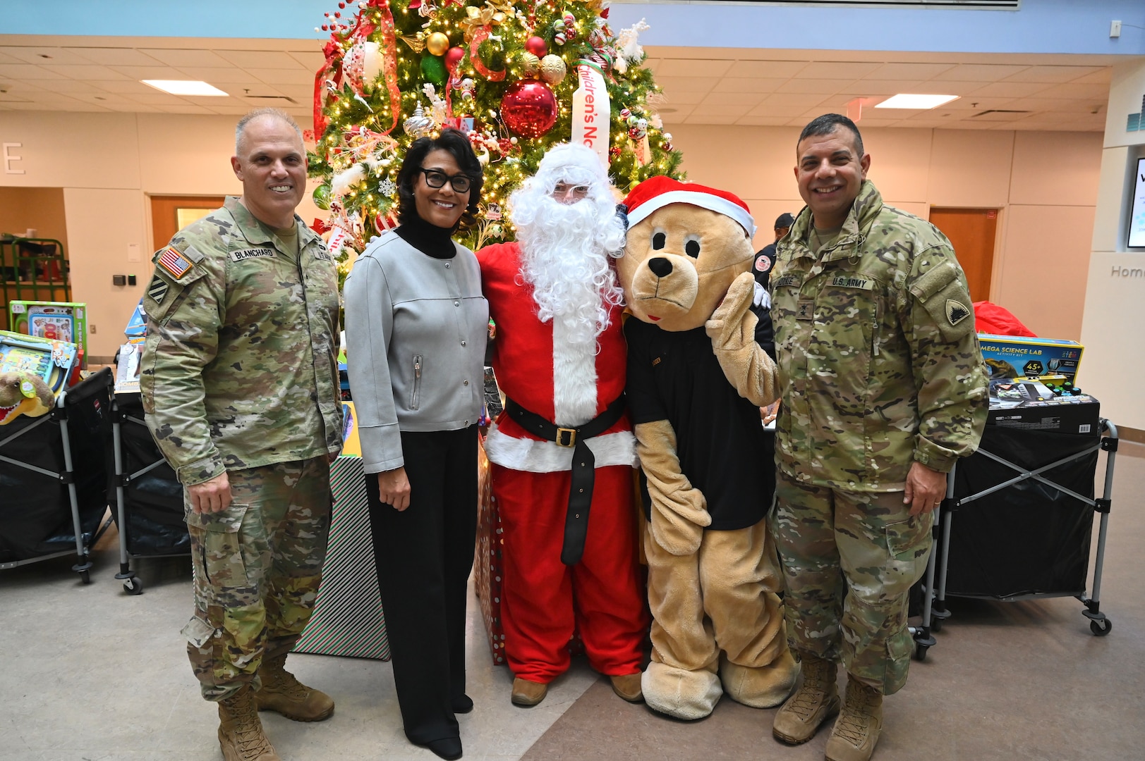 More than 450 members of the District of Columbia National Guard, Maryland National Guard, Virginia National Guard, National Guard Bureau (NGB), various DoD partners, D.C. Government Operations-DCNG, Mayor’s Office of Veterans Affairs, and ROTC programs participated in a 5-mile holiday toy ruck in partnership with Children’s National Hospital, in Washington, D.C., Dec. 7, 2024. Participants were asked to bring a toy or purchase one. Additional donations were collected during a holiday toy drive at the D.C. Armory and the Herbert R. Temple Jr. Army National Guard Readiness Center (TARC), and later presented to children who will spend the holidays at the Children’s National Hospital.