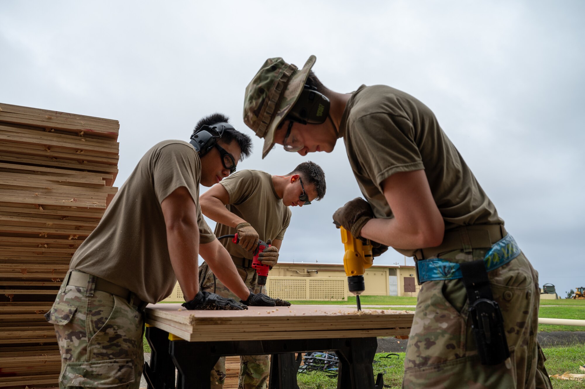 LRS Airmen prepare bundles for Operation Christmas Drop 2024