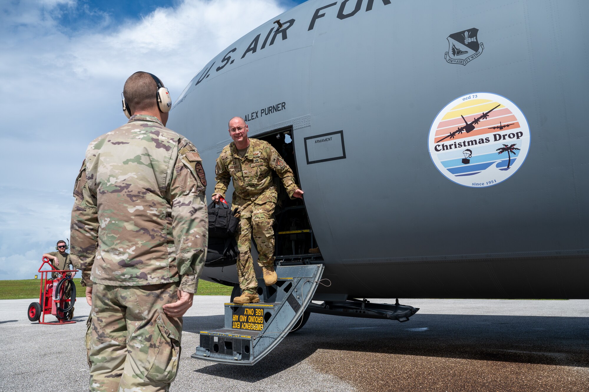 Airmen arrive at Andersen Air Force Base, Guam, to support Operation Christmas Drop 2024.