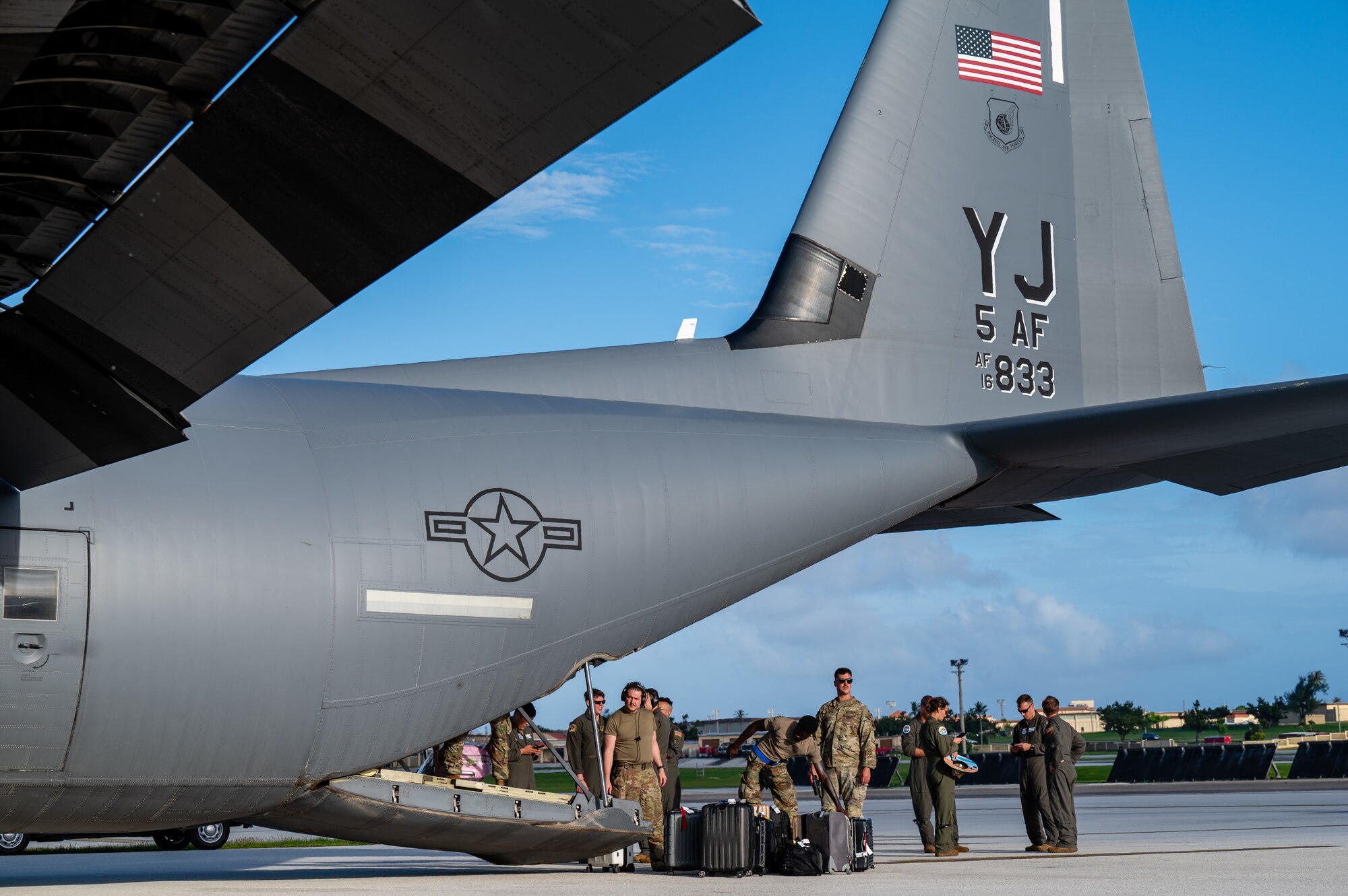 Airmen arrive at Andersen Air Force Base, Guam, to support Operation Christmas Drop 2024.