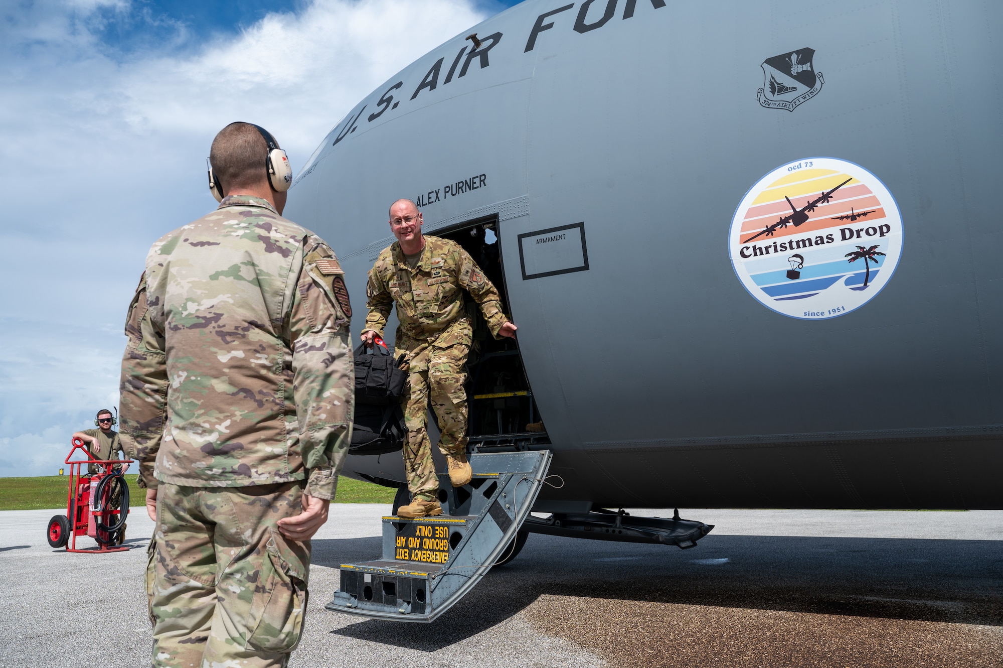 Airmen arrive at Andersen Air Force Base, Guam, to support Operation Christmas Drop 2024.