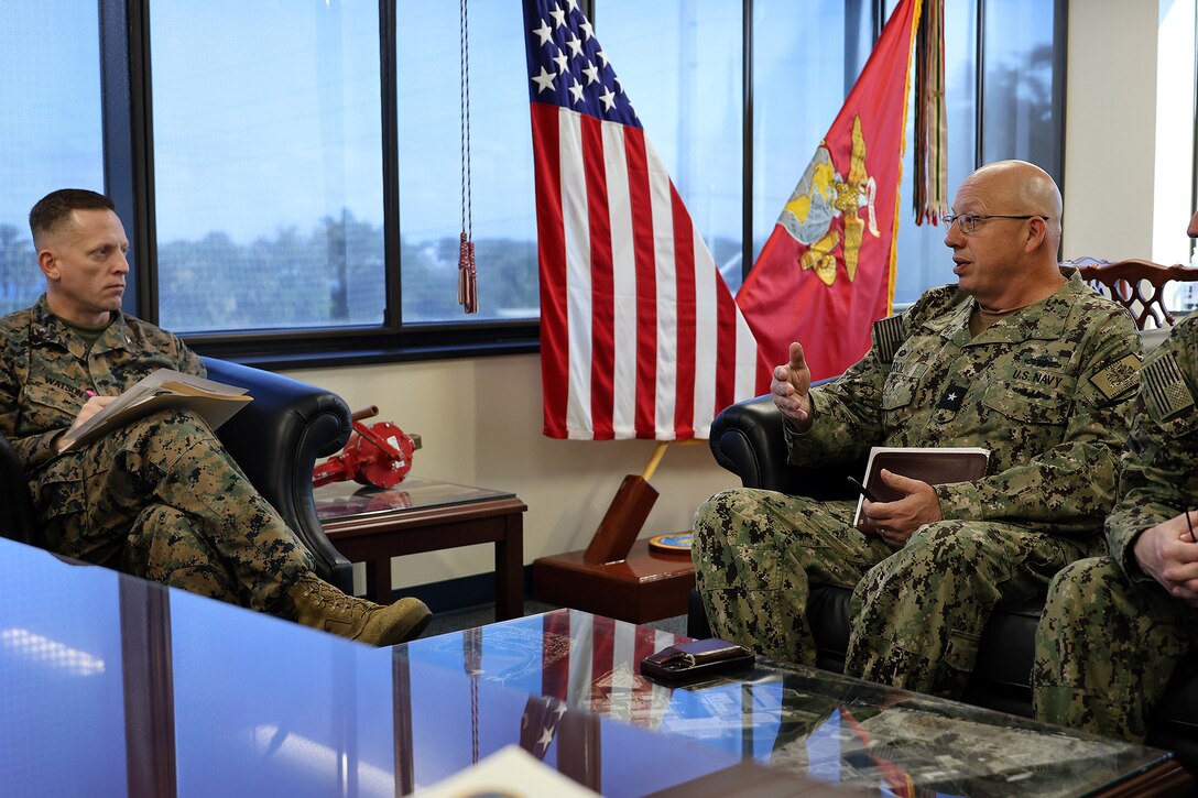 Kirol tours Marine Corps' prepositioning hub in Florida