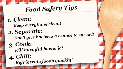 food safety tips graphic