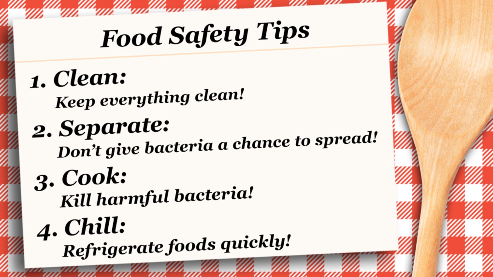 food safety tips graphic