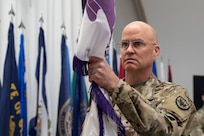 Photo during change of command ceremony