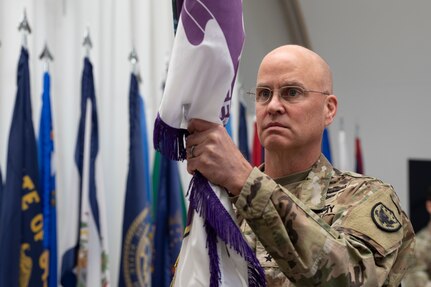 Photo during change of command ceremony