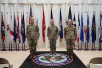 Photo during change of command ceremony