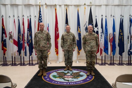 Photo during change of command ceremony