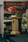Singapore Guardsman Senior Lt. Col. Michael Enriquez, the commanding officer for 7th Singapore Infantry Brigade, delivers remarks during the opening ceremony for Valiant Mark 24 on Bedok Camp, Singapore, Dec. 9, 2024.