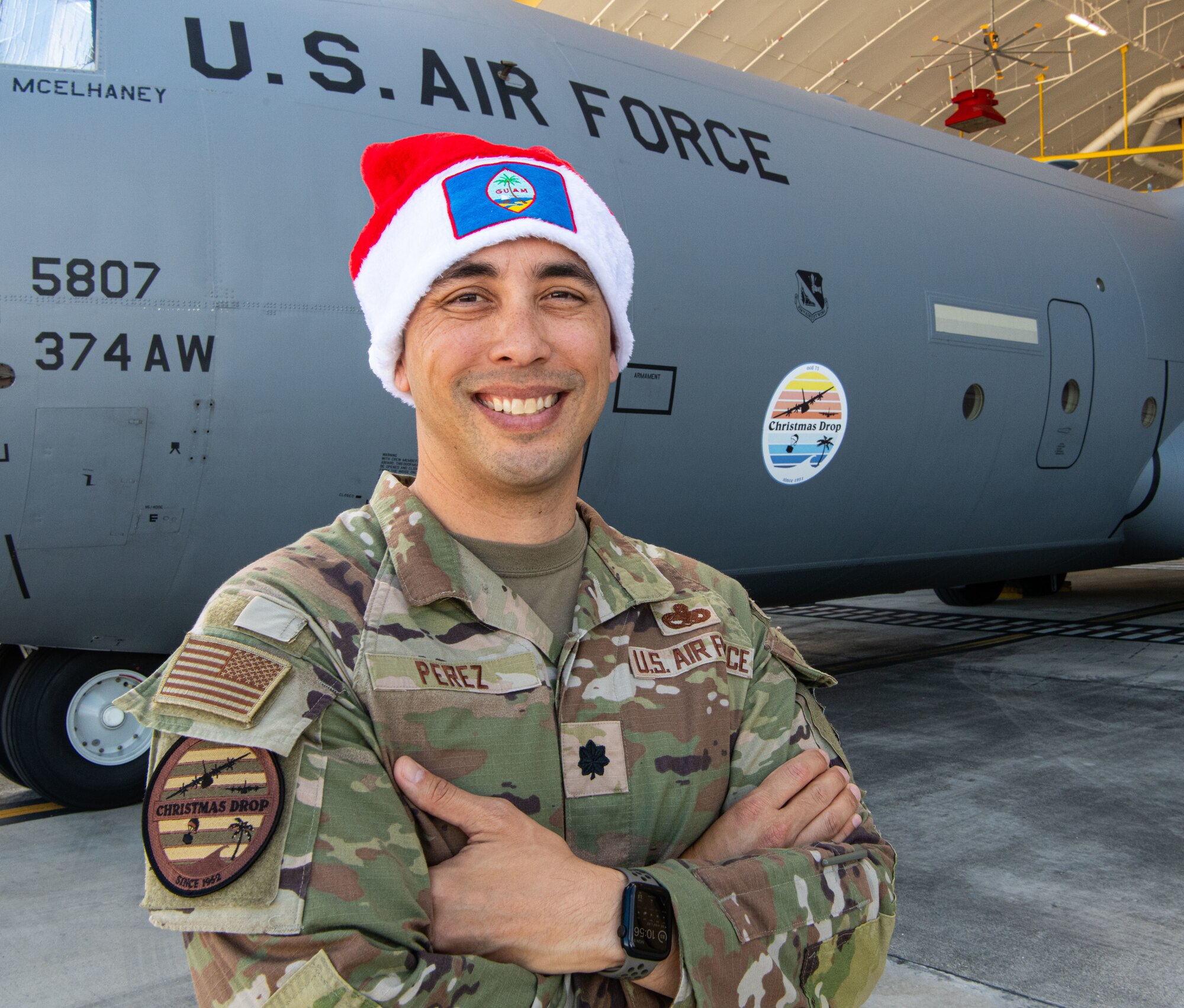 U.S. Air Force Lt. Col. Martin Perez, deputy commander of the 374th Maintenance Group at Yokota Air Base, Japan, returned home to Guam to support Operation Christmas Drop 2024.