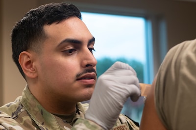 307thMedical Squadron Airmen train during an exercise.