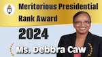 Text image with photo of Ms. Debbra Caw