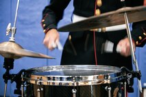 U.S. Marine Corps Cpl. Benjamin Steinquest, percussionist, with Marine Band San Diego, Headquarters and Service Battalion, Marine Corps Recruit Depot San Diego, performs for students at Salesian High School in Los Angeles, California, Nov. 20, 2024. The Marine Band San Diego’s job is to provide ceremonial music, boost morale and participate in outreach work and attend events and ceremonies. (U.S. Marine Corps photo by Cpl. Sarah M. Grawcock)