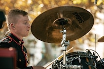 U.S. Marine Corps Sgt. Logan Fox with Marine Band San Diego, Headquarters and Service Battalion, Marine Corps Recruit Depot San Diego, performs at California State University, Northridge, California, Nov. 20, 2024. The Marine Band San Diego’s job is to provide ceremonial music, boost morale and participate in outreach work and attend events and ceremonies. (U.S. Marine Corps photo by Cpl. Sarah M. Grawcock)