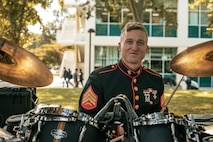 U.S. Marine Corps Sgt. Logan Fox with Marine Band San Diego, Headquarters and Service Battalion, Marine Corps Recruit Depot San Diego, performs at California State University, Northridge, California, Nov. 20, 2024. The Marine Band San Diego’s job is to provide ceremonial music, boost morale and participate in outreach work and attend events and ceremonies. (U.S. Marine Corps photo by Cpl. Sarah M. Grawcock)