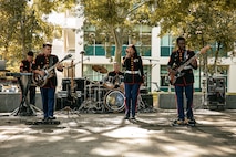 U.S. Marines assigned to Marine Band San Diego, Headquarters and Service Battalion, Marine Corps Recruit Depot San Diego, perform at California State University, Northridge, California, Nov. 20, 2024. The Marine Band San Diego’s job is to provide ceremonial music, boost morale and participate in outreach work and attend events and ceremonies. (U.S. Marine Corps photo by Cpl. Sarah M. Grawcock)
