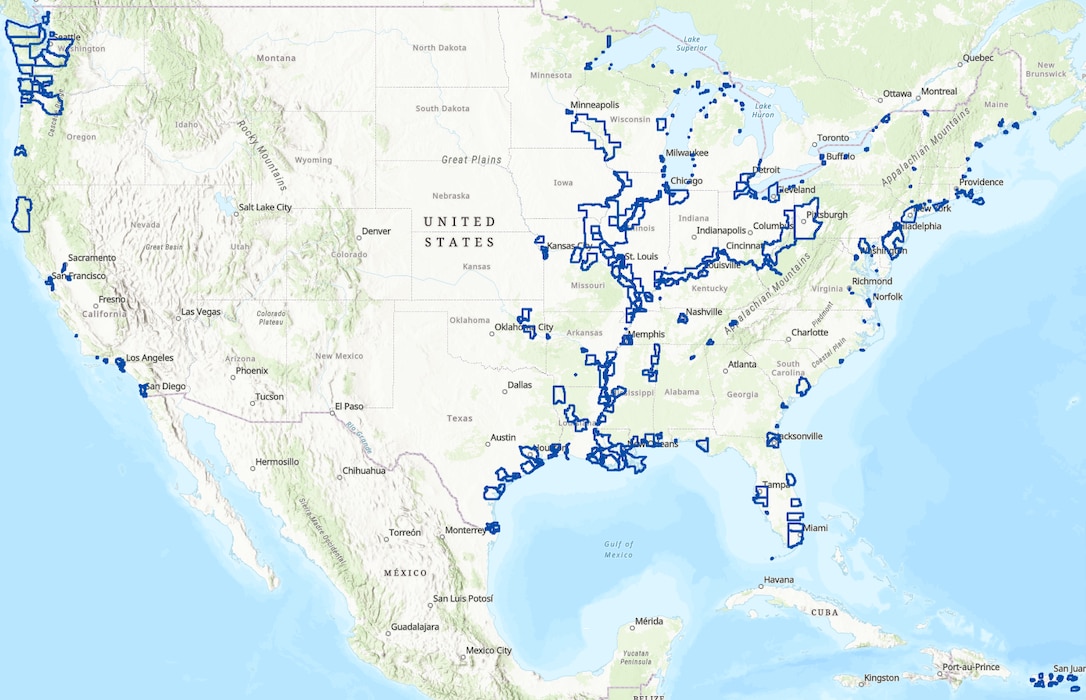 Map of the US