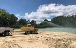 Hydroseed is applied