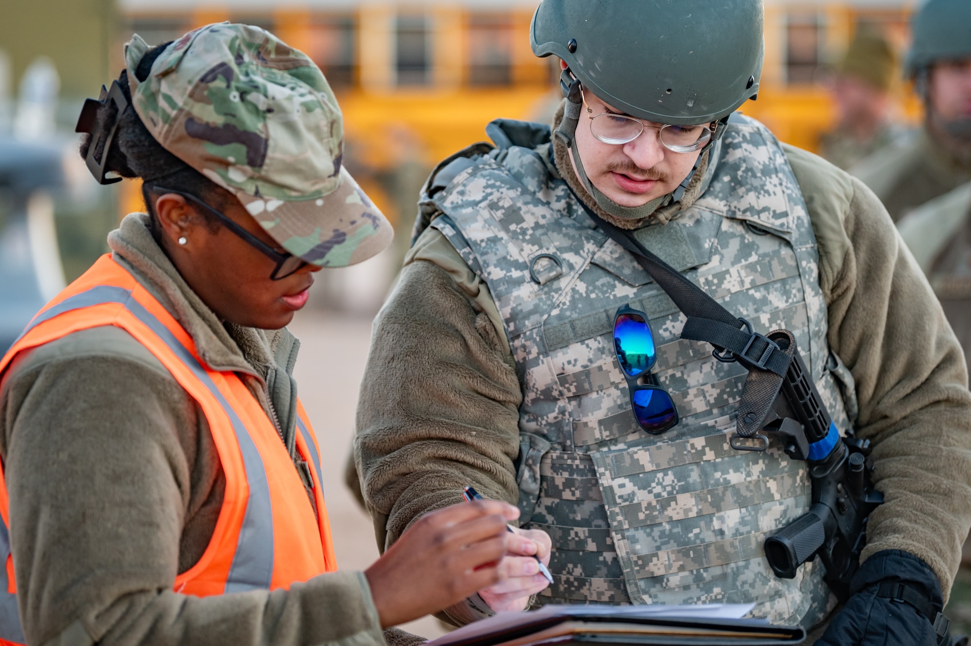 944th Fighter Wing Reserve Citizen Airmen in process during Exercise Desert Hammer 25-1 at Gila Bend Air Force Auxiliary Field, Ariz., Nov. 14, 2024. Exercise Desert Hammer 25-1 emphasizes the U.S. Air Force Reserve’s commitment to readiness by integrating Agile Combat Support and Large Force Exercise capabilities in a contested environment. (U.S. Air Force photo by Tech. Sgt. Tyler J. Bolken)