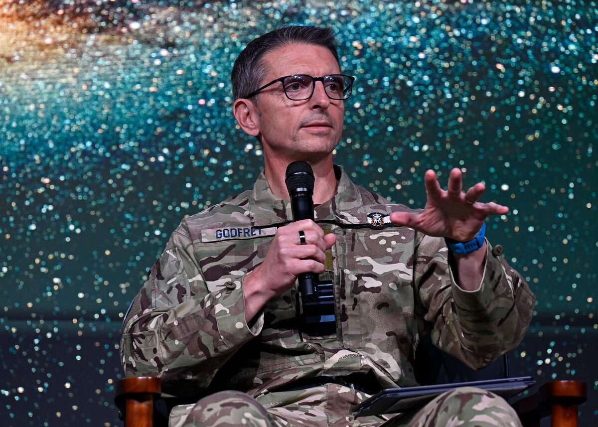 Space Force air marshal speaks at Spacepower Conference.