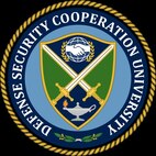 Defense Security Cooperation University seal on black background