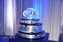 2021 Secretary of Defense Award for Sustainment Training, Advice, and Assistance of Foreign Military Forces sits on a table.