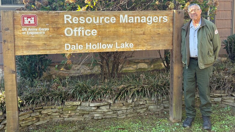 Park Ranger Bobby Bartlett poses by the Dale Hollow Lake Resource Manager’s Office Oct. 21, 2024. The U.S. Army Corps of Engineers Nashville District is proud of his service to the lake and community for the past half century. He began working for the Corps of Engineers in 1985 and has since held multiple positions as a park host, maintenance worker, park technician, and park ranger. (USACE Photo by Desmaray Brown)