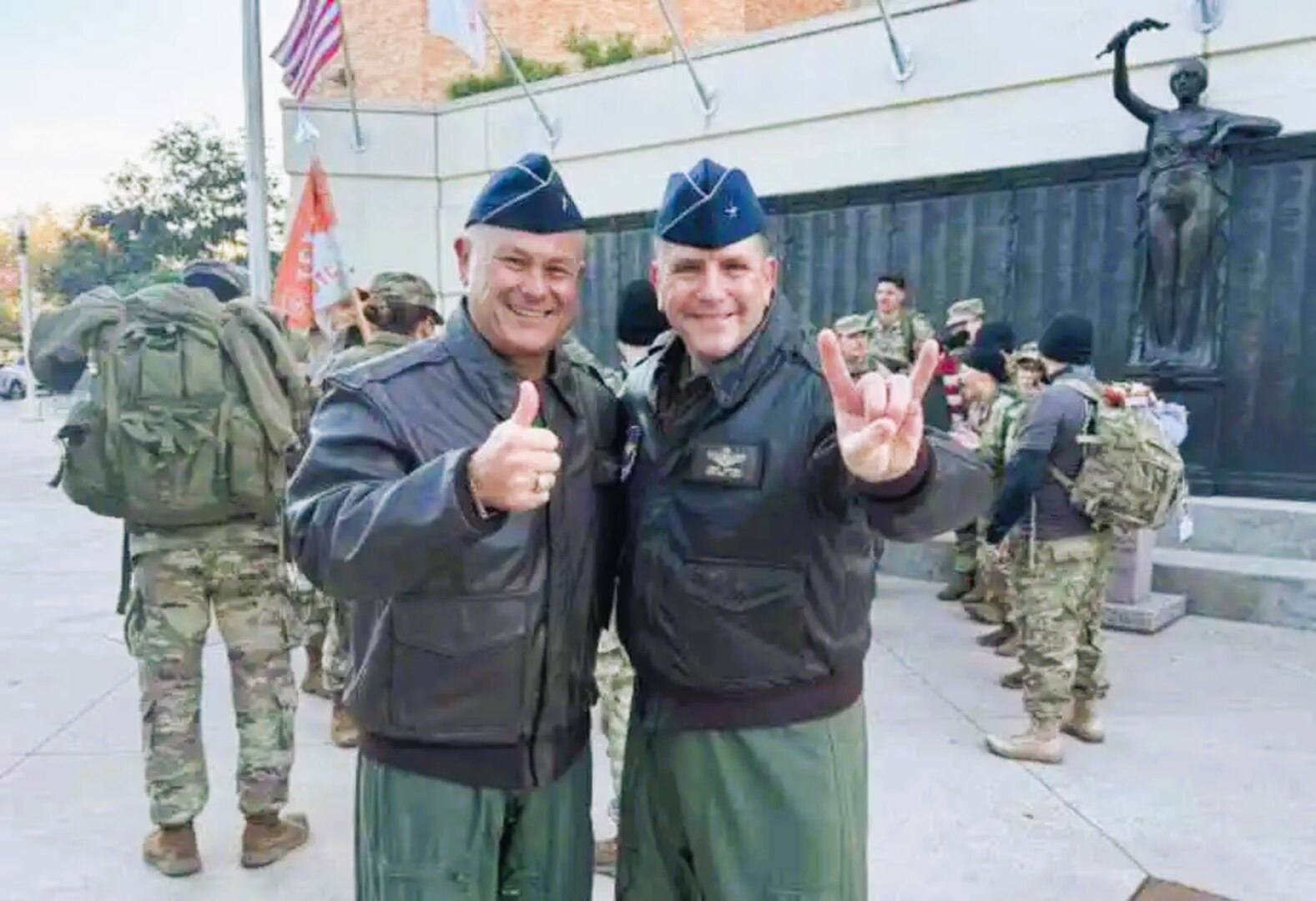 Photo of Brig. Gen Chris Amrhein and Craig McPike