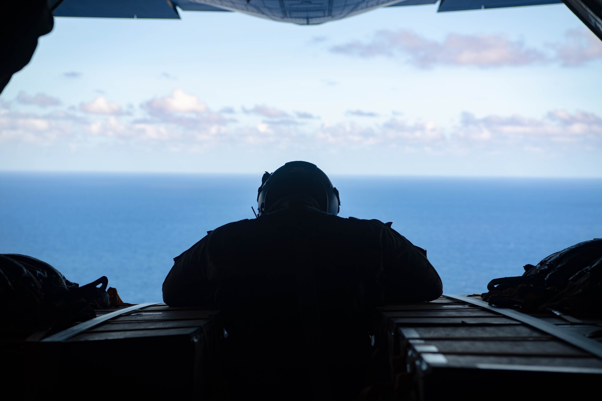 A man views the ocean.