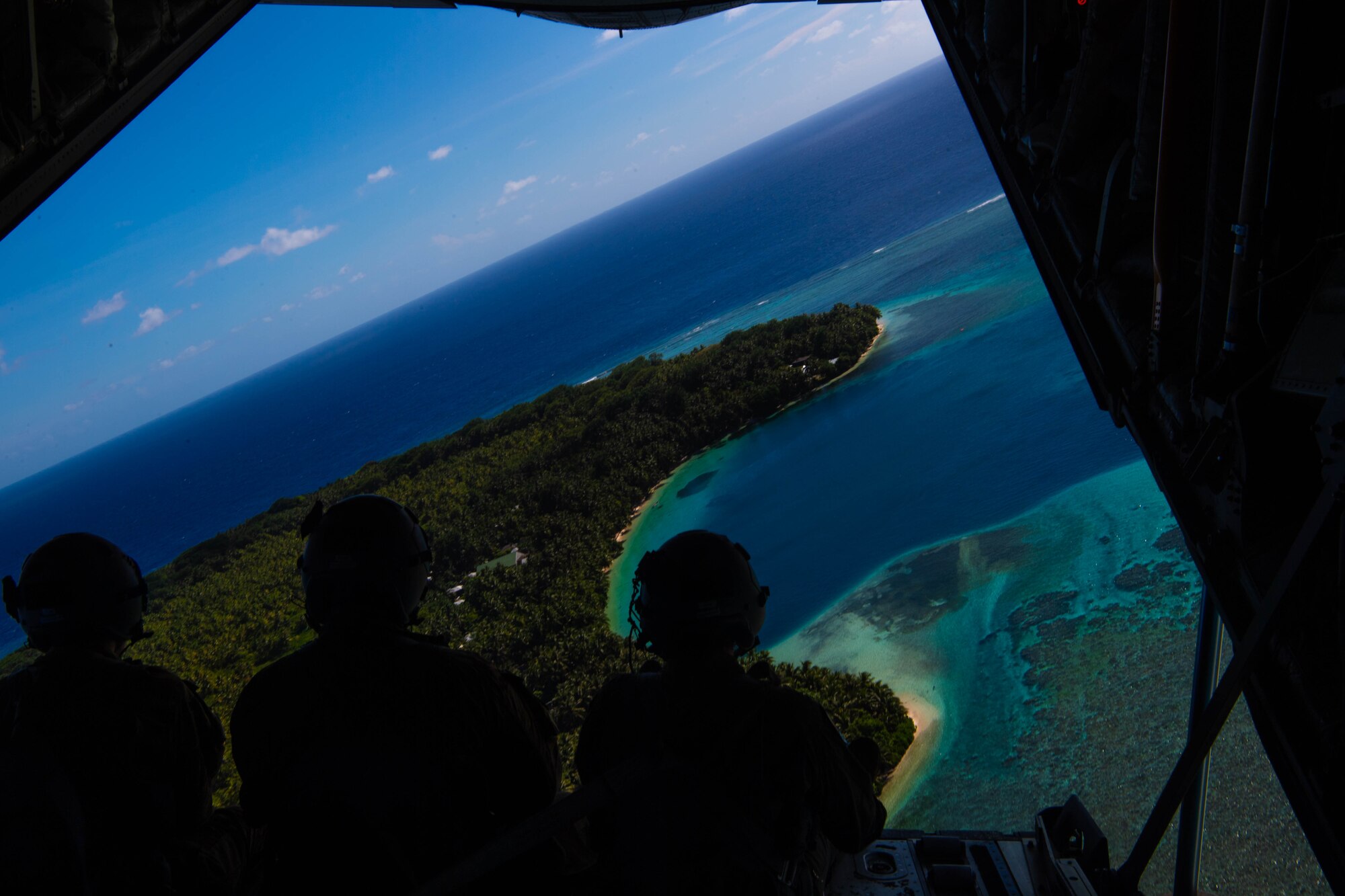 People view the ocean.