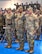From left to right:  U.S. Army Europe and Africa Lt. Gen. Sean C. Bernabe, Deputy Commanding General, Col. Tracy Michael, commander and Command Sgt. Kyle Brunell, senior enlisted advisor, both with the 68th Theater Medical Command, render honors during the activation ceremony, Sep. 20, 2024 at Sembach, Germany. The role of the 68th Theater Medical Command is to coordinate, integrate, and synchronize medical support across the Europe and Africa theaters. (U.S. Army Photo by Elisabeth Paqué)