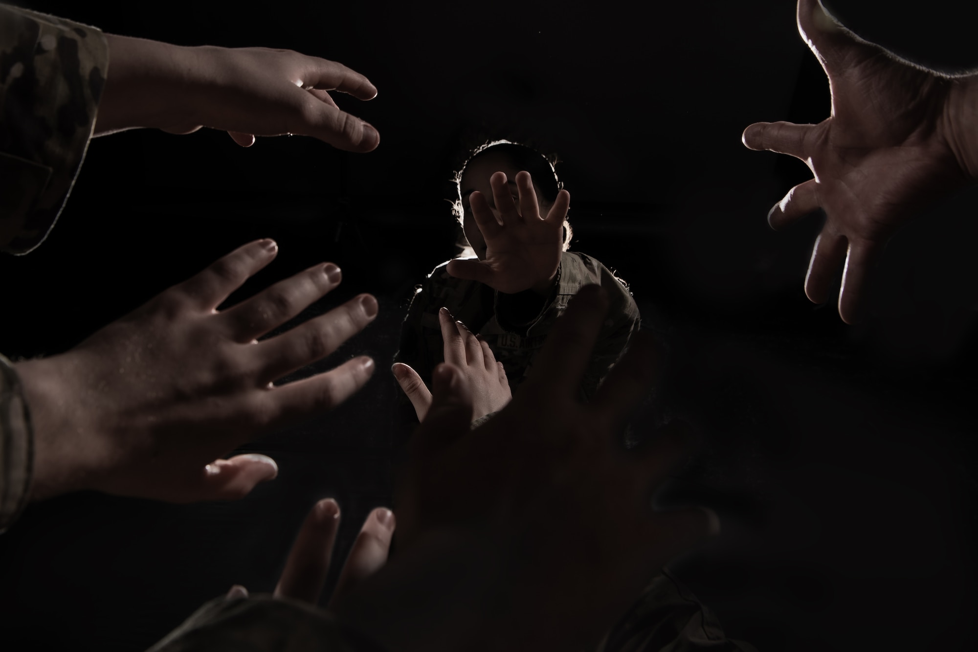 A photo illustration that evokes a feeling of isolation and loneliness during the holidays while seeking connection.