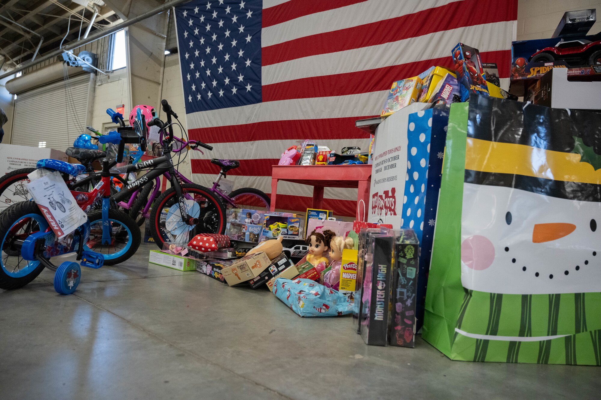 A collection of toys in a passenger terminal.
