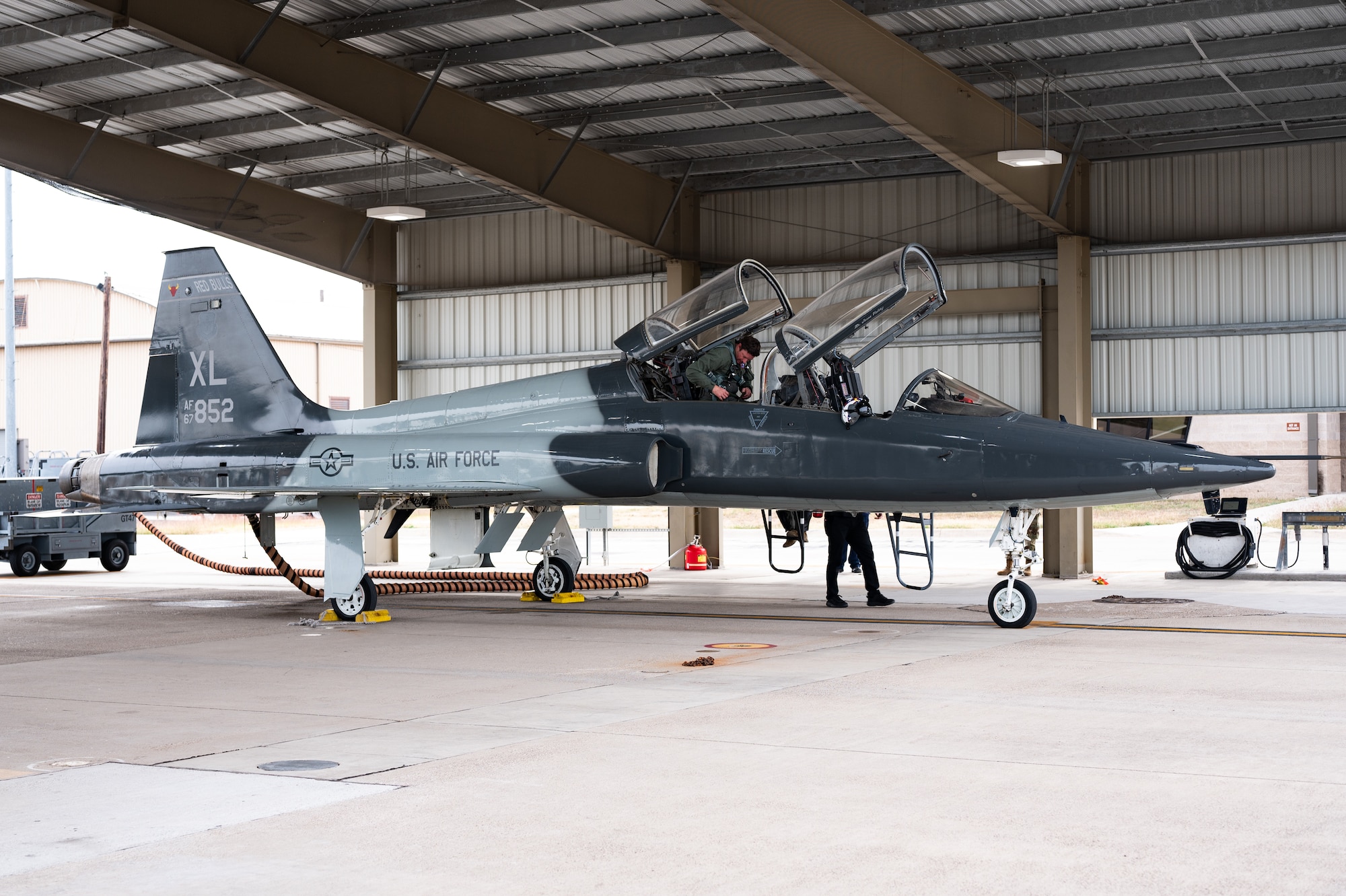 Laughlin Air Force Base hosted three world renowned extreme sports athletes, Travis Pastrana, Sean Chuma, and Ryan Sheckler, Dec. 4-6, 2024, for an extraordinary visit to create a unique opportunity to bridge the worlds of high-performance sports and undergraduate pilot training (UPT).