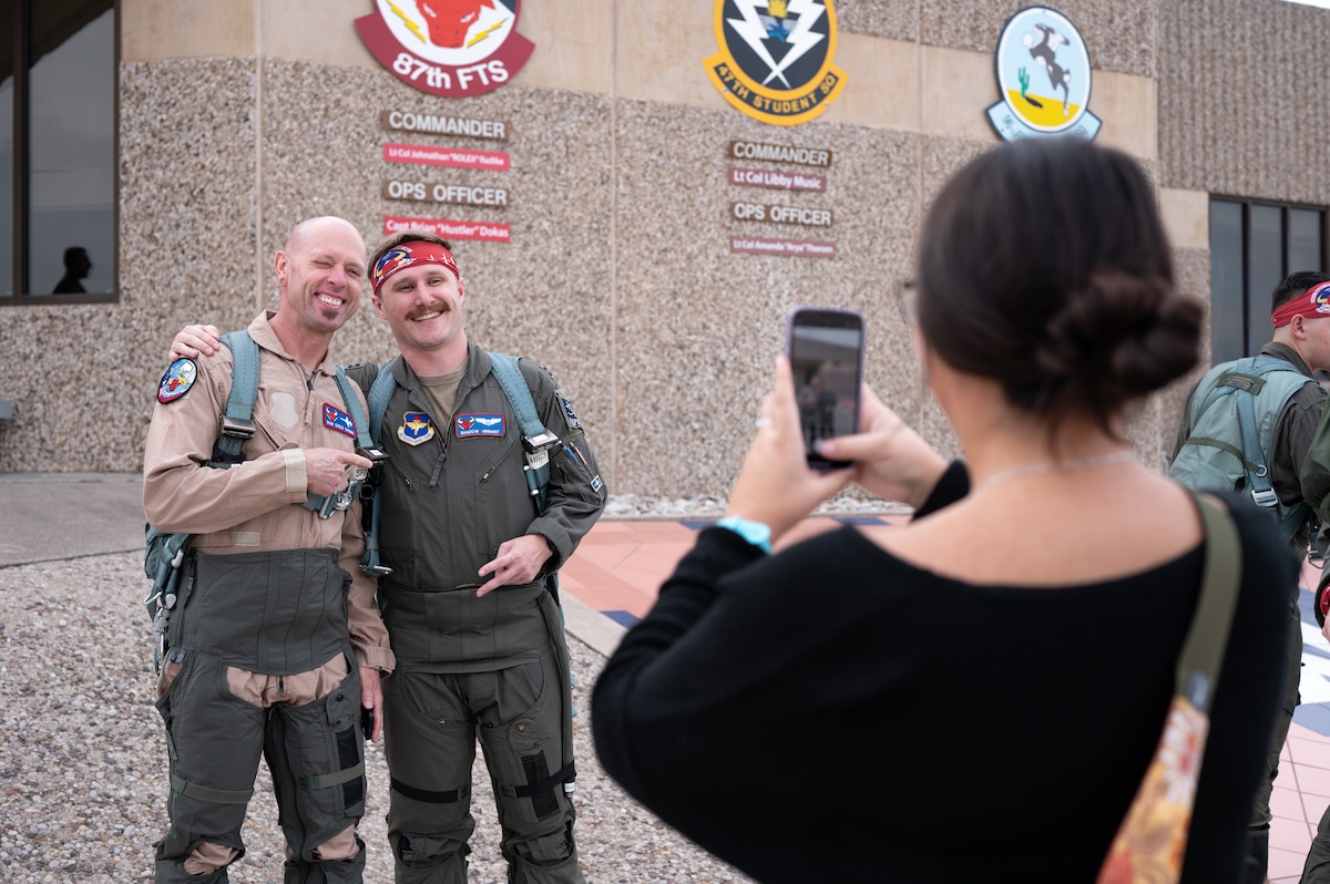 Laughlin Air Force Base hosted three world renowned extreme sports athletes, Travis Pastrana, Sean Chuma, and Ryan Sheckler, Dec. 4-6, 2024, for an extraordinary visit to create a unique opportunity to bridge the worlds of high-performance sports and undergraduate pilot training (UPT).