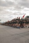 New U.S. Marines with Charlie Company, 1st Recruit Training Battalion, participate in the company motivational run at Marine Corps Recruit Depot San Diego, California, Dec. 12, 2024. The company motivational run is a three-mile cadence run conducted around the Depot, the last physical training event the Marines will conduct before they graduate from MCRD San Diego and the first time their friends and families will see their newly transformed U.S. Marines. (U.S. Marine Corps photo by Cpl. Alexandra M. Earl)