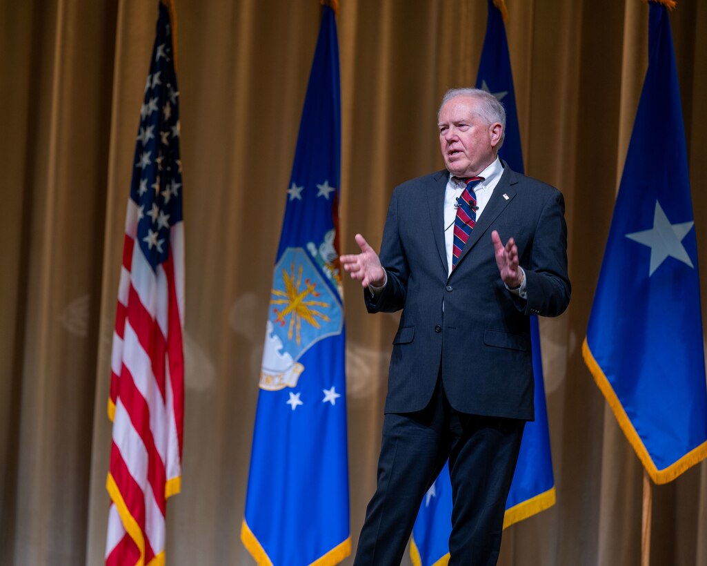 Secretary of the Air Force Frank Kendall speaking