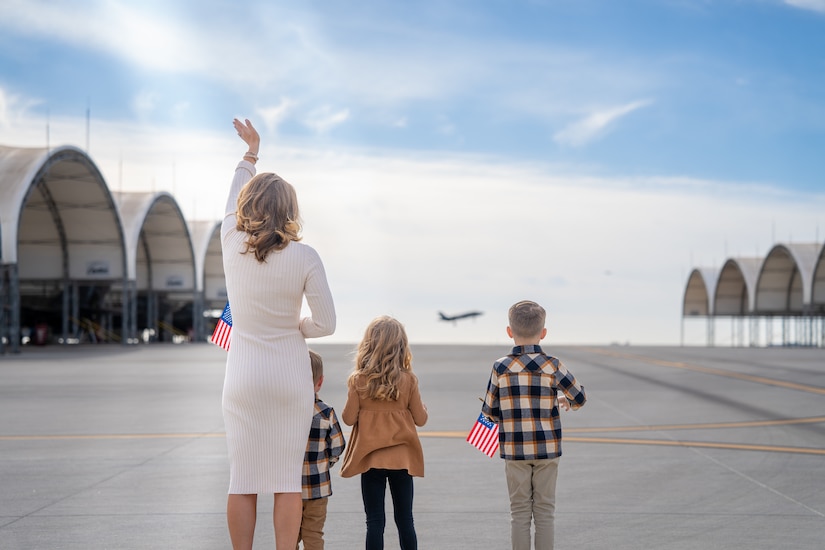 Family and friends gather to welcome home U.S. Marines with Marine Fighter Attack Squadron (VMFA) 314, Marine Aircraft Group 11, 3rd Marine Aircraft Wing, at Marine Corps Air Station Miramar, California, Dec. 14, 2024.