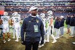 Senior Operations Specialist Chris Coles of the NCIS Washington, D.C. Field Office observes the crowd during the 125th Army-Navy Game at Northwest Stadium in Landover, Maryland.