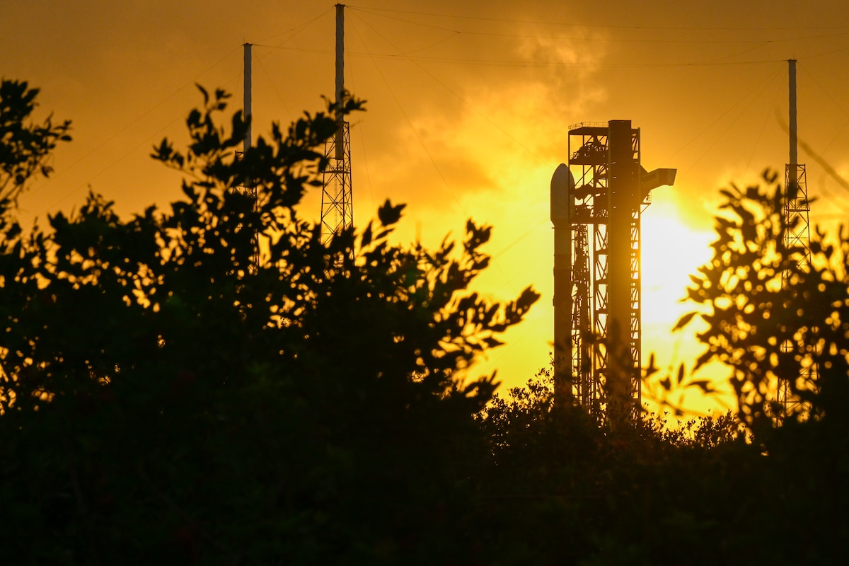 SpaceX Falcon 9 rocket at Cape Canaveral Space Force Station (Courtesy of Lockheed Martin)