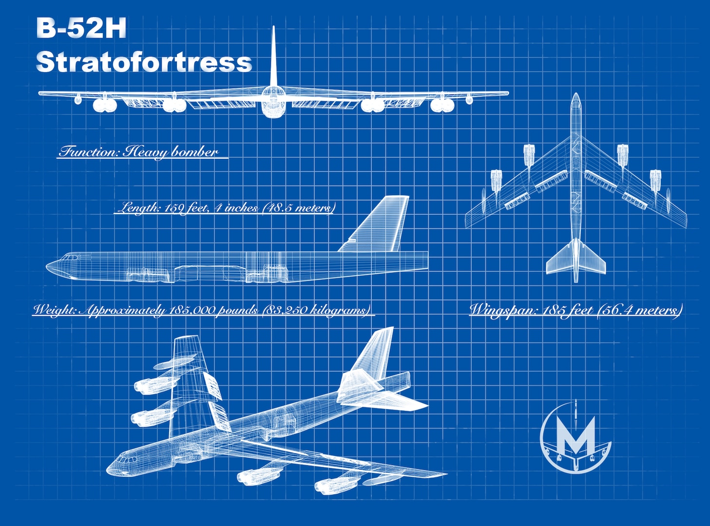 blueprint-like illustration of an aircraft