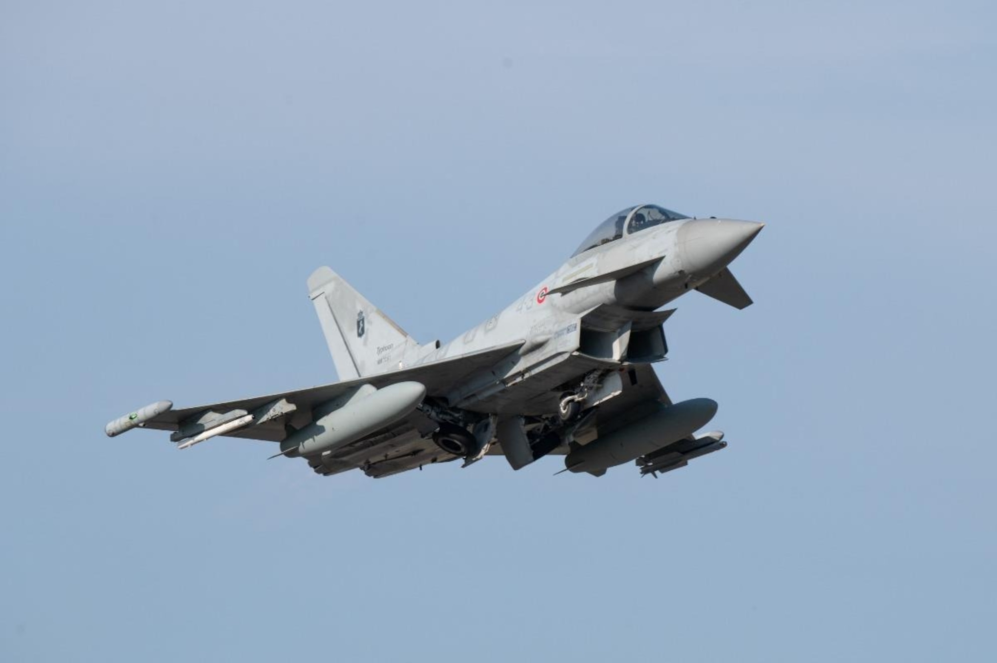 Italian Aircraft flies during exercise.