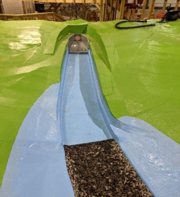 Designed exit channel from the Rough River Stilling Basin