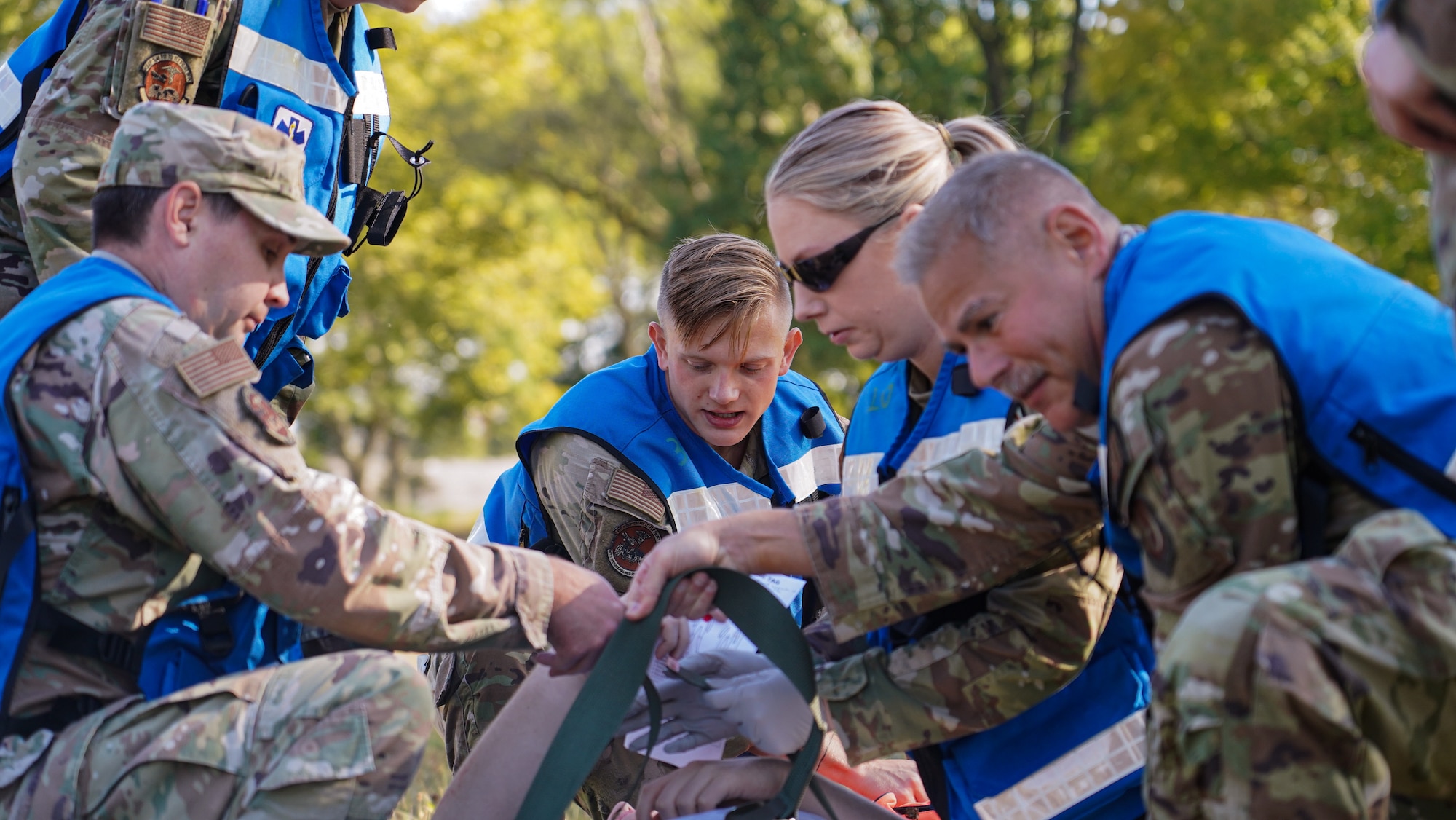 Air Force medics with the 88th Medical Group showcased their readiness and response skills during the Ready Eagle II exercise at Wright-Patterson Air Force Base, simulating mass casualty scenarios to enhance team coordination and patient care.