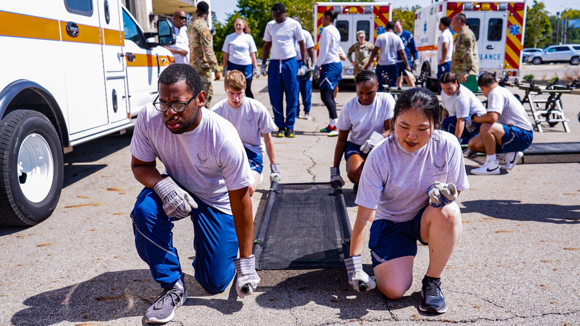 Air Force medics with the 88th Medical Group showcased their readiness and response skills during the Ready Eagle II exercise at Wright-Patterson Air Force Base, simulating mass casualty scenarios to enhance team coordination and patient care.