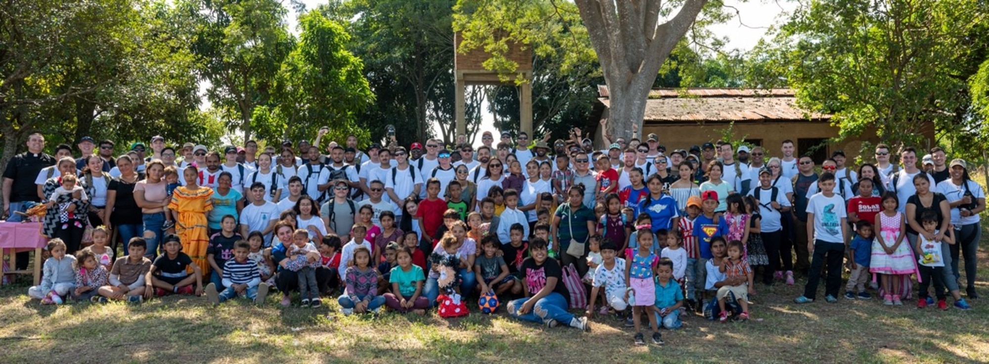 This Chapel Hike was the 99th iteration and served 150 families in need from the Soto Cano Air Base’s surrounding area, Dec. 15, 2024. A long-standing tradition at JTF-Bravo, chapel hikes provide an opportunity to give back to the local community while celebrating a spirit of kindness, gratitude, and compassion. (U.S. Air Force photo)