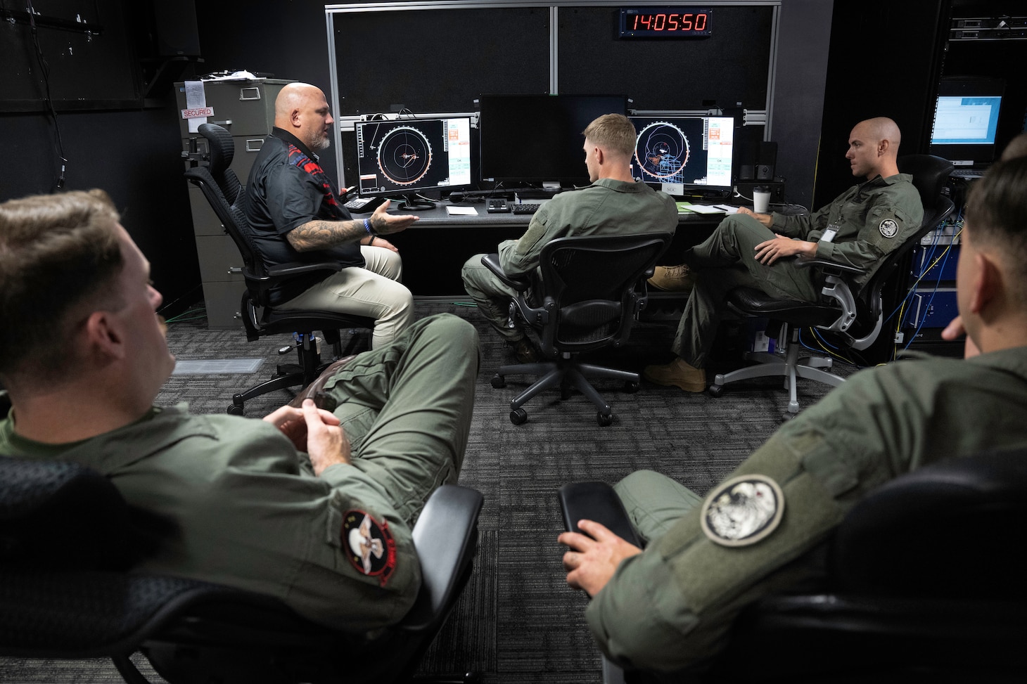 The first installation of the Unmanned Air Warfare Center (UAWC) aboard USS George H.W. Bush (CVN 77), where air vehicle pilots will control future MQ-25™ Stingray airborne operations.