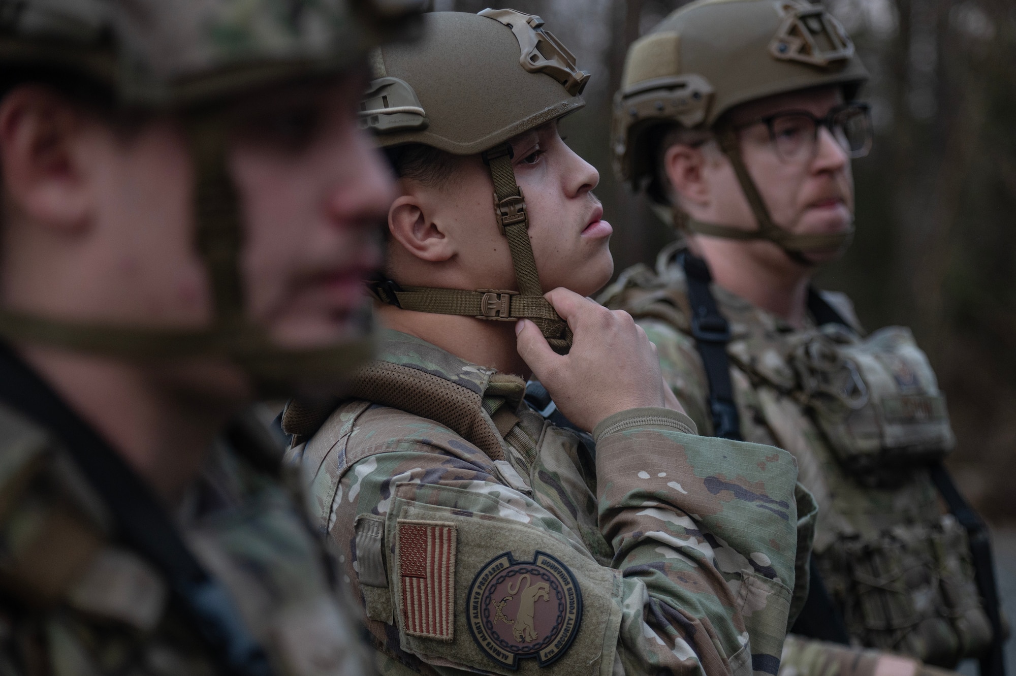 Airmen conduct close quarter battle (CQB) training.