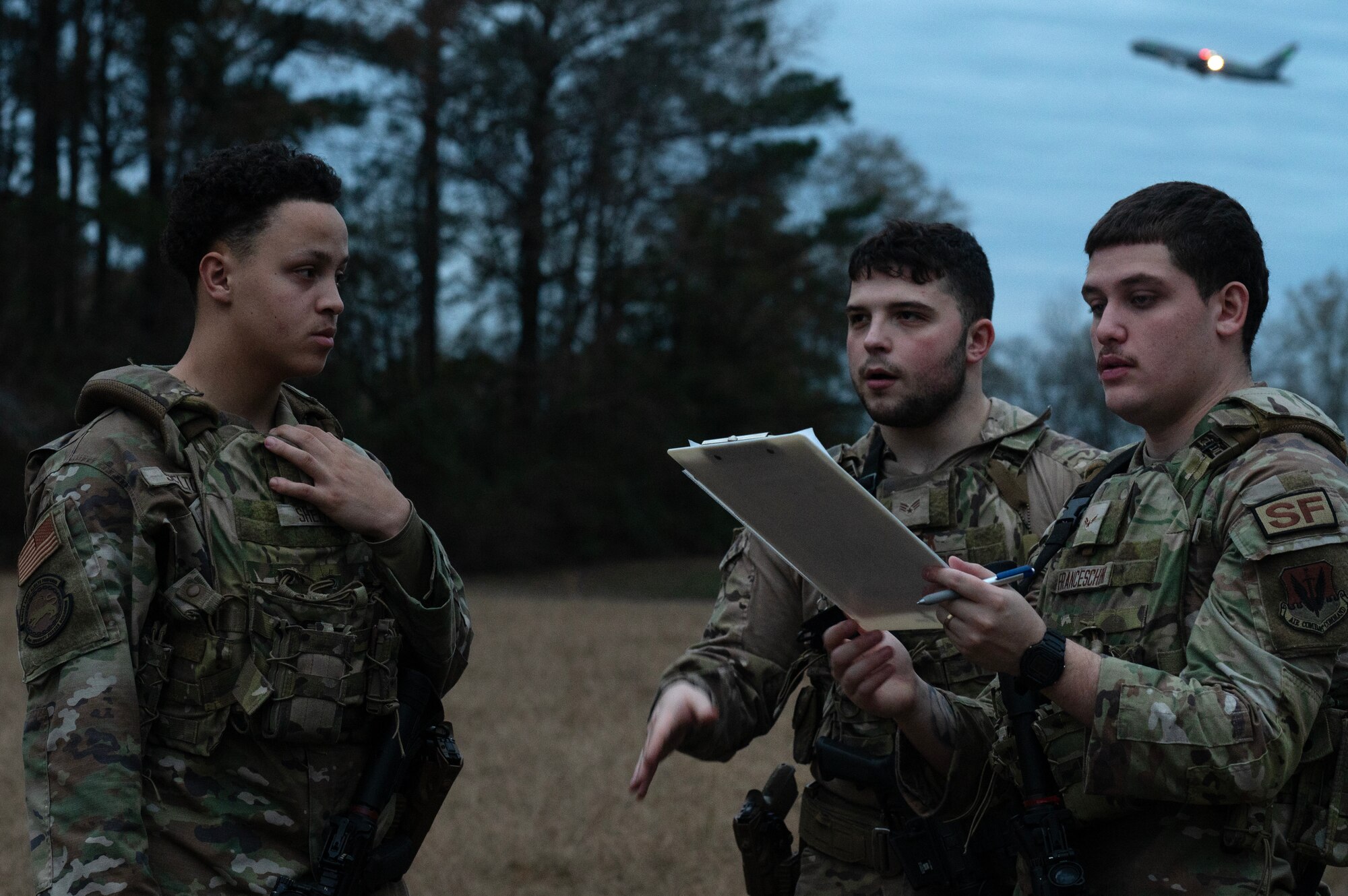 Airmen conduct range card training.