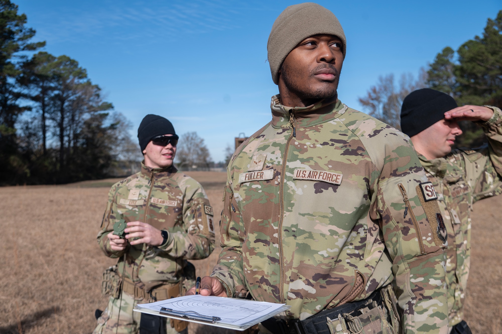 Airmen conduct range card training.